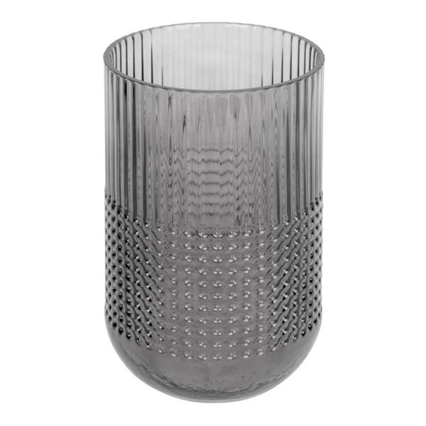 Sivá sklenená váza PT LIVING Attract, výška 20 cm