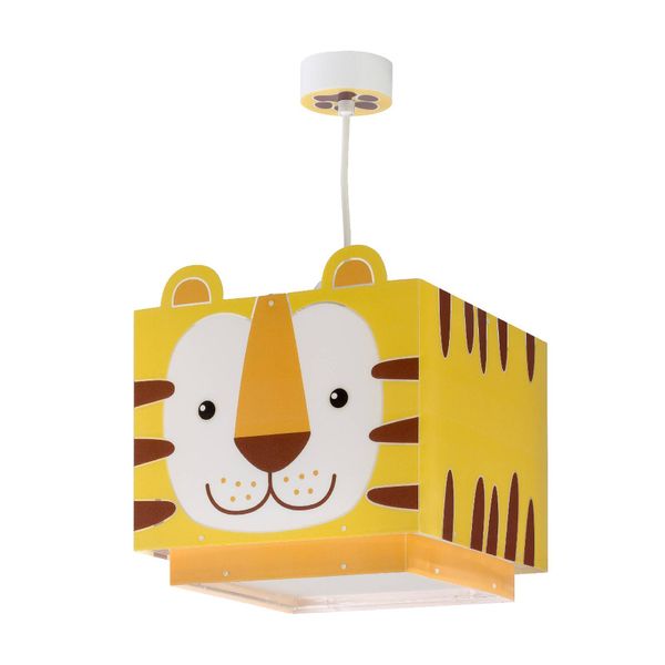 Dalber Detská závesná lampa Little Tiger, 1-plameňová, Detská izba, plast, E27, 60W, P: 24 cm, L: 24 cm, K: 21.5cm