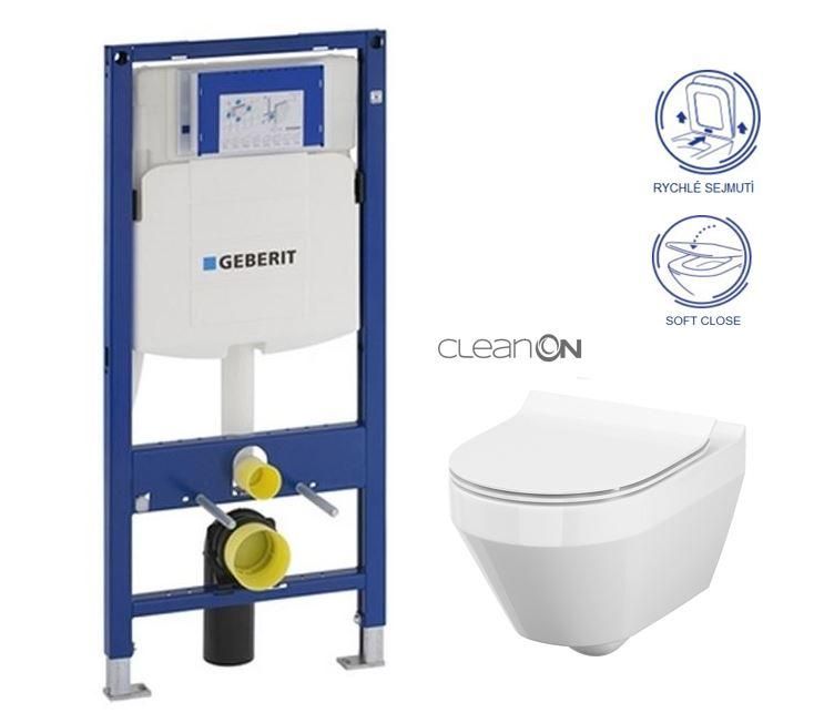 GEBERIT Duofix bez tlačidla + WC CERSANIT CLEANON CREA OVÁL + SEDADLO 111.300.00.5 CR1