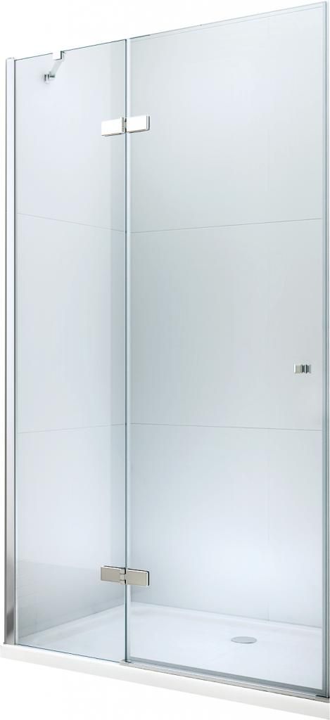MEXEN - Roma Sprchové dvere krídlové 90 cm, transparent, chróm sa stenovým profilom 854-090-000-01-00