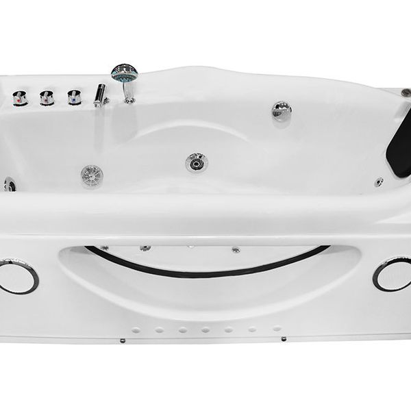 M-SPA - Kúpeľňová vaňa pravá s hydromasážou 1634 pre 1 osobu TOP 168 x 87 x 60 cm