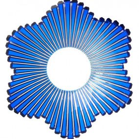 Krištáľová misa Mikado, farba modrá, priemer 335 mm