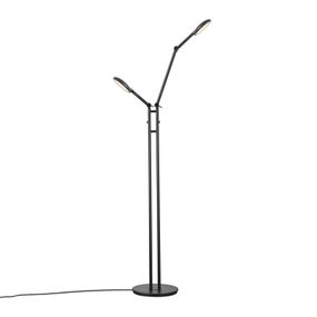 Nordlux Stojaca LED lampa Bend dotykový stmievač, 2-pl., Obývacia izba / jedáleň, kov, 5W, Energialuokka: F, P: 53 cm, L: 25 cm, K: 135cm