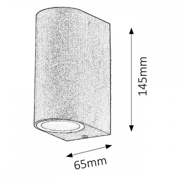 Rabalux 8019 Čile vonkajšie nástenné svietidlo GU10 2x max. 35W