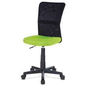 Autronic Kancelárska stolička, zelená mesh, plastový kríž, sieťovina čierna KA-2325 GRN