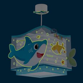 Dalber Little Shark závesné svietidlo motív mora, Detská izba, plast, E27, 15W, P: 29.5 cm, L: 24 cm, K: 23.5cm