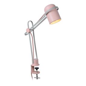 Lucide 05535/01/66 - Detská stolná lampa s klipom BASTIN 1xE14/25W/230V ružová