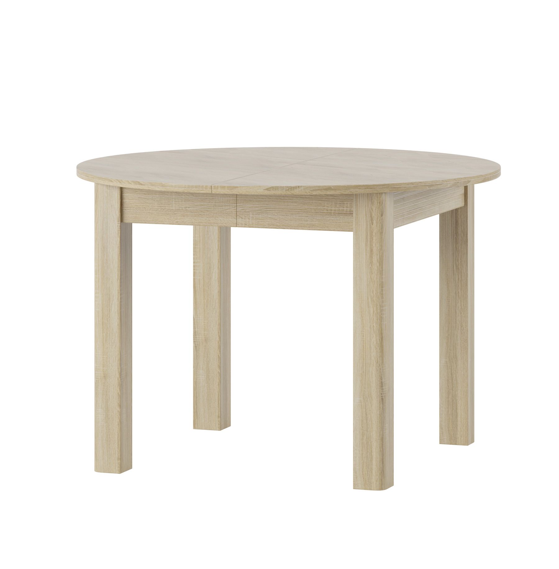 ALAN 1 okrúhly jedálenský stôl s rozkladom, dub sonoma