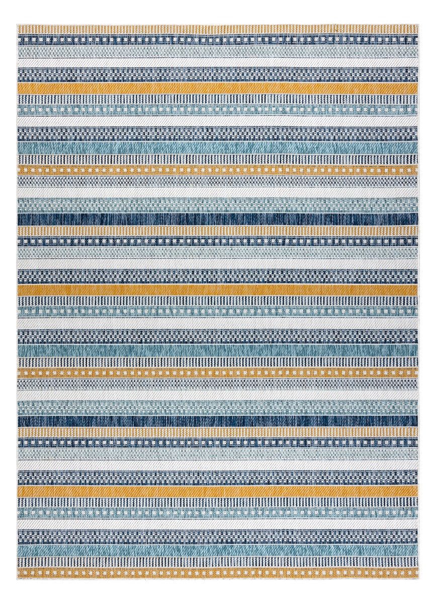 Dywany Łuszczów Kusový koberec Cooper Sisal Stripes 22238 ecru/navy - 140x190 cm