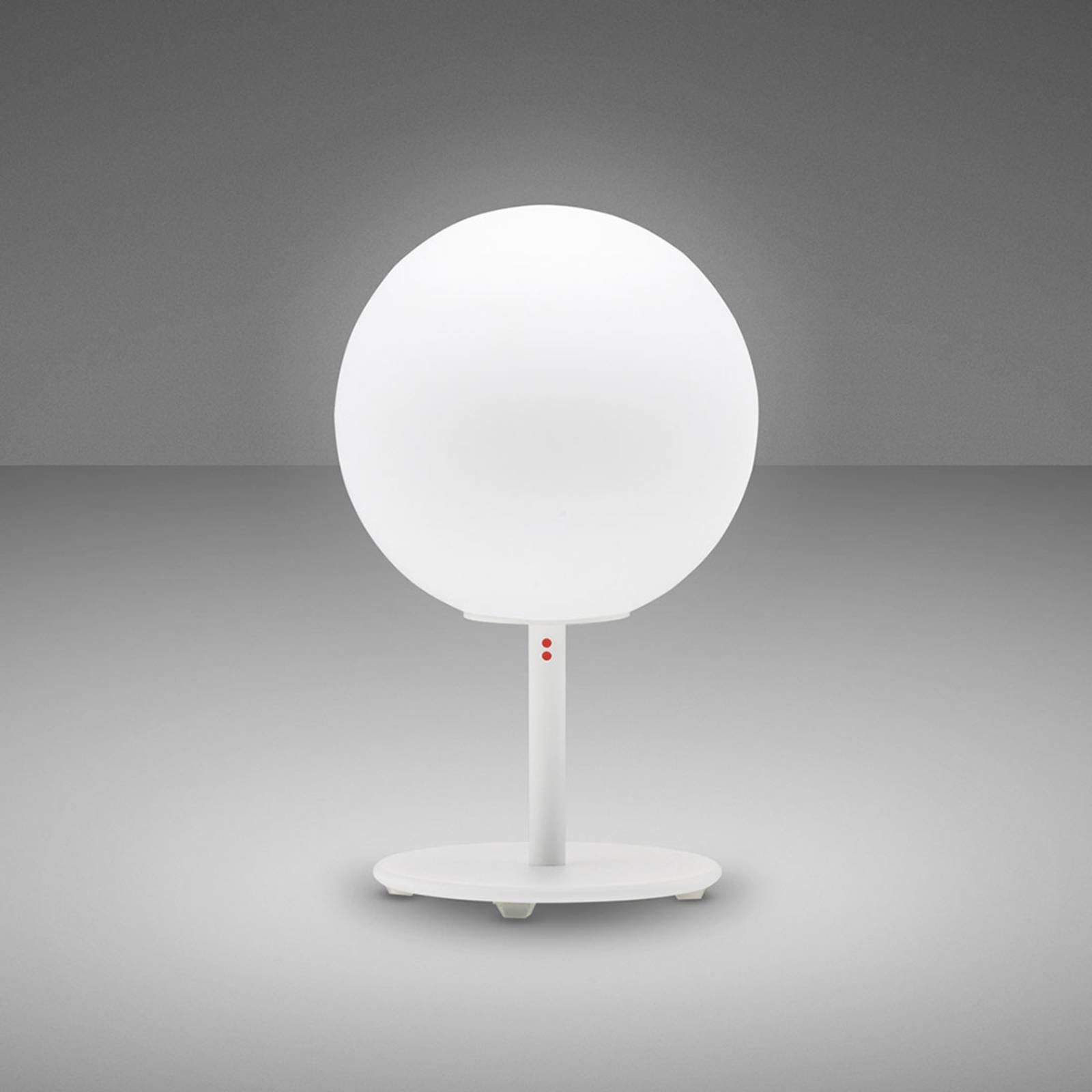 Fabbian Lumi Sfera stolná lampa stojaca Ø 14 cm, Obývacia izba / jedáleň, sklo, kov, G9, 48W, K: 22cm