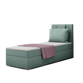 Expedo Čalúnená posteľ boxspring MIRANDA + topper, 80x200, soro 34, ľavá