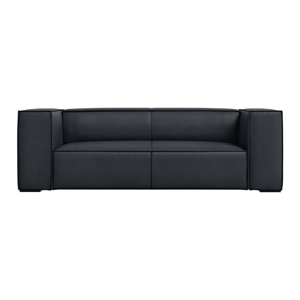 Tmavomodrá kožená pohovka 212 cm Madame – Windsor & Co Sofas