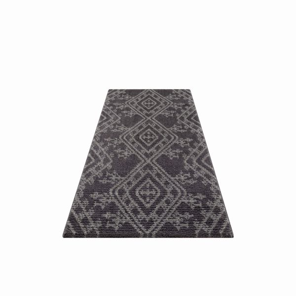DomTextilu Moderný šedý koberec s geometrickým vzorom 63949-238209