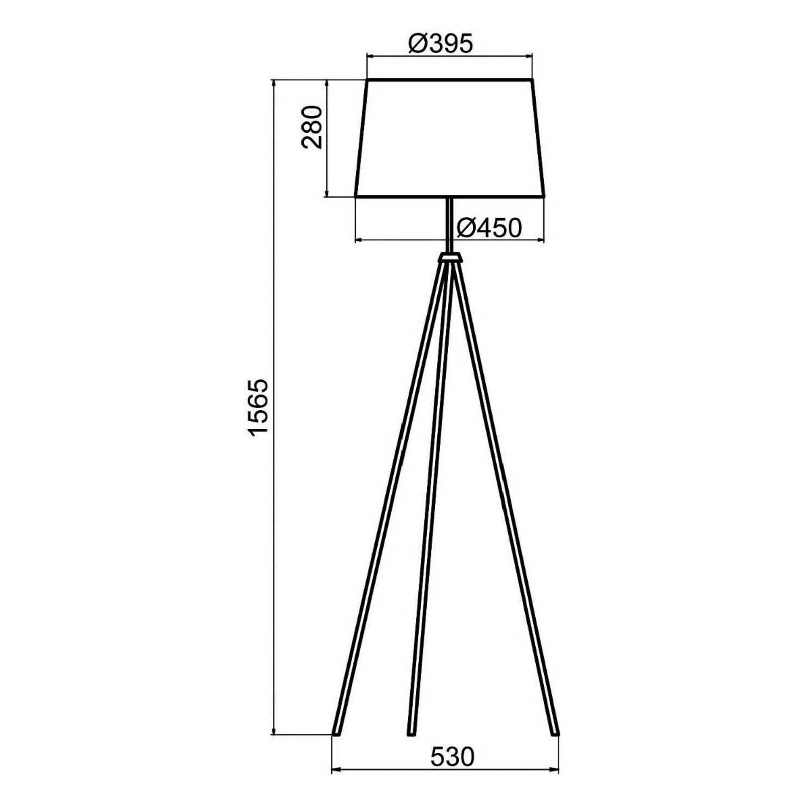 Aluminor Tropic stojaca lampa čierna, kábel žltá, Obývacia izba / jedáleň, oceľ, syntetika, E27, 40W, K: 156cm