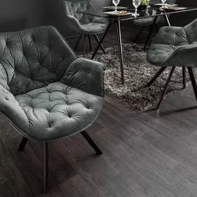 Dizajnová otočná stolička Kiara tmavozelený zamat