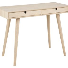 Dkton Dizajnový písací stôl Nadia 100 cm, dub