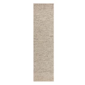 Svetlosivý vlnený behúň Flair Rugs Minerals, 60 x 230 cm
