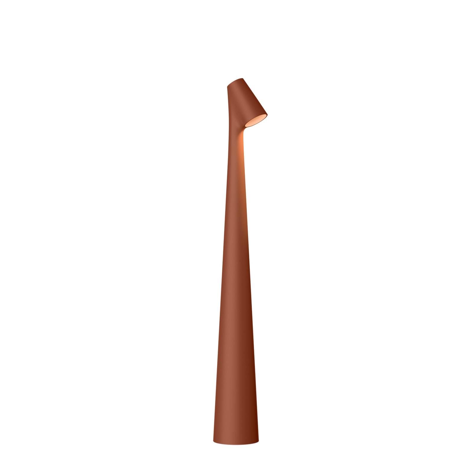 Vibia Africa stolová LED lampa 40 cm terakota, Obývacia izba / jedáleň, hliník, polykarbonát, 4.5W, L: 5 cm, K: 40cm