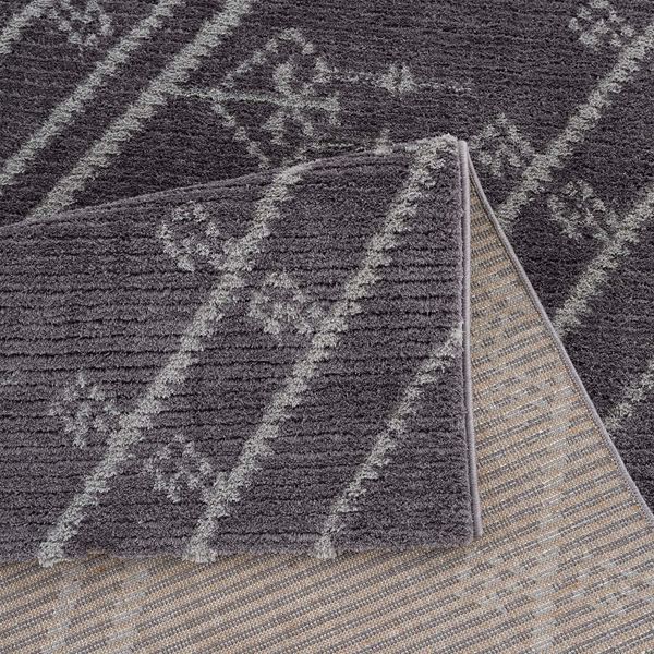 DomTextilu Moderný šedý koberec s geometrickým vzorom 63949-238213