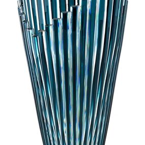 Krištáľová váza Mikado, farba azúrová, výška 310 mm