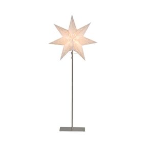 STAR TRADING Stojacia hviezda Sensy mini, výška 83 cm, krémová, papier, železo, E14, 25W, L: 34 cm, K: 83cm