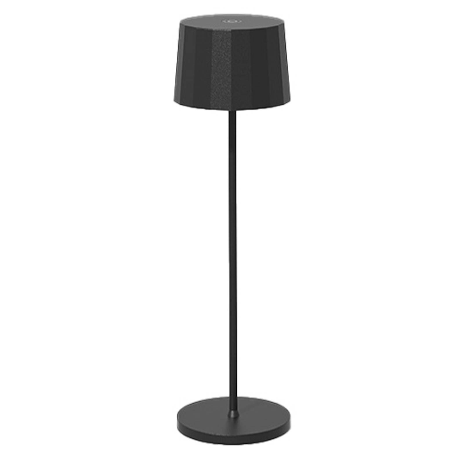 Egger Licht Tosca stolná LED lampa s batériou, čierna, Obývacia izba / jedáleň, hliník s práškovou farbou, 2.2W, K: 35.5cm