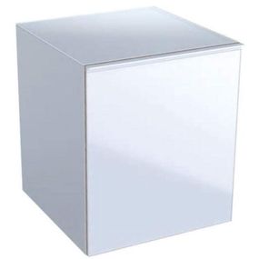 Geberit Acanto - Bočná skrinka 450x520 mm so zásuvkou, lesklá biela 500.618.01.2