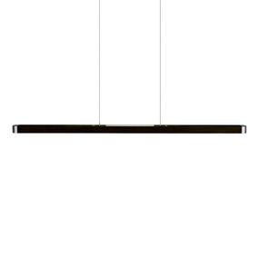 HerzBlut Novelie LED svietidlo, hrčavý dub uhlie, Obývacia izba / jedáleň, drevo, nikel, akryl, 36.5W, P: 130 cm, L: 4 cm, K: 4cm