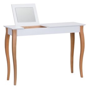 Biely toaletný stolík so zrkadlom Ragaba Dressing Table, dĺžka 105 cm