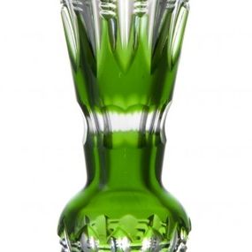 Krištáľová váza Brilant, farba zelená, výška 180 mm