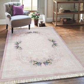 DomTextilu Jemný ružový koberec s nízkym vlasom 19710-135617