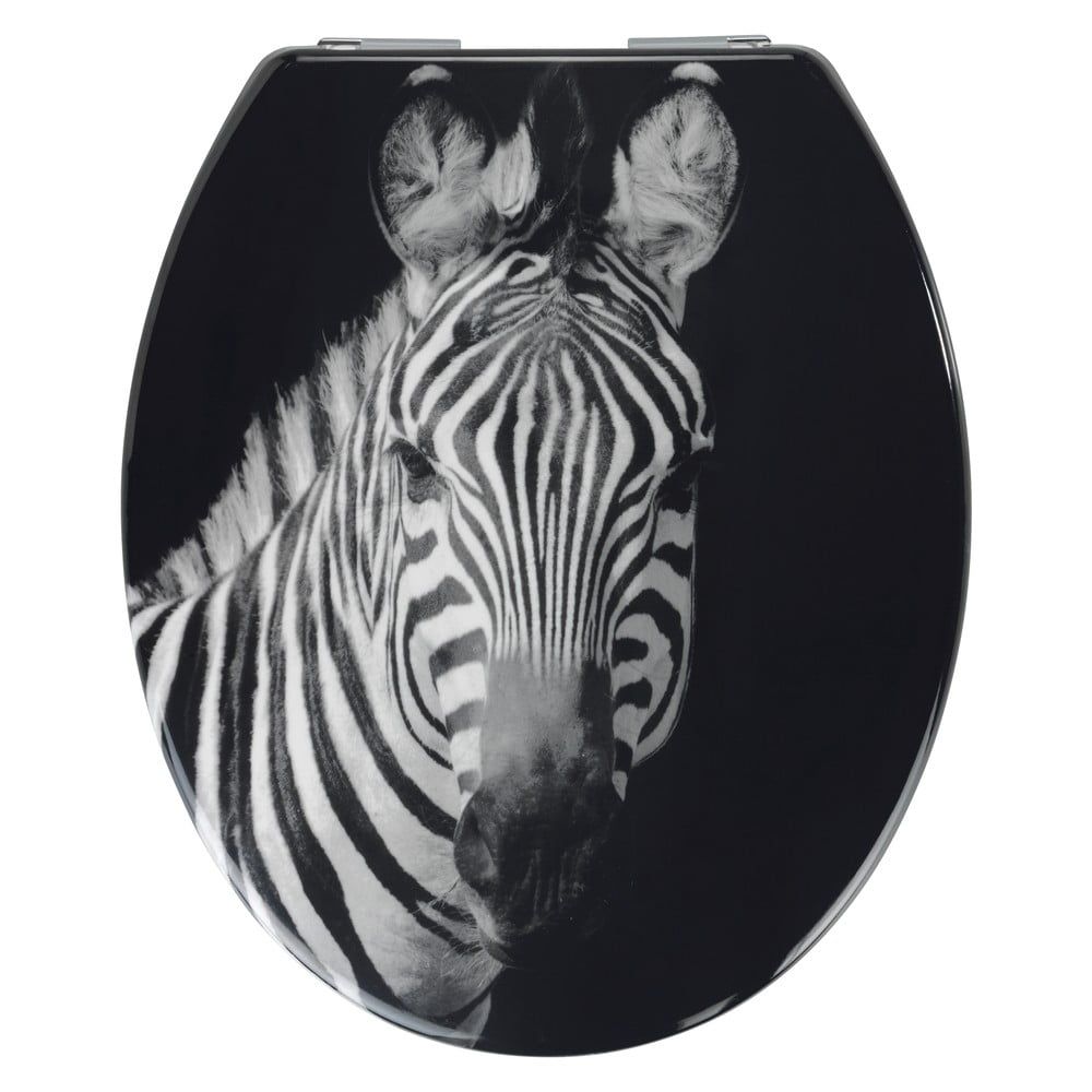 Záchodová doska s automatickým zatváraním 37,5 x 45 cm Zebra - Allstar