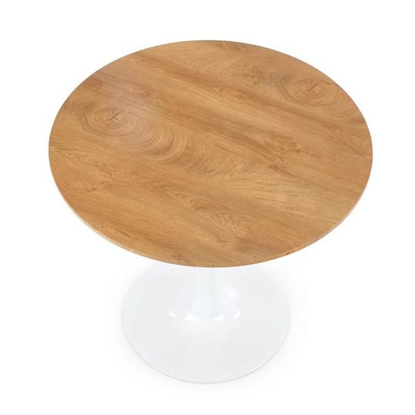 Halmar STING stôl doska - prírodná, nohy - biele