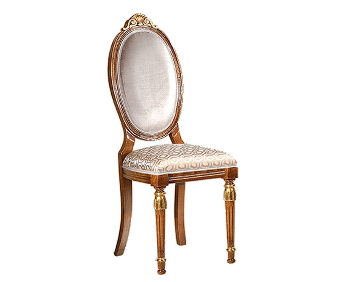 Estila Luxusná baroková jedálenská stolička Emociones z masívneho dreva s čalúnením109 cm