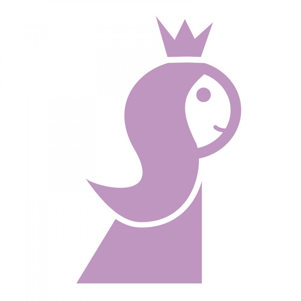 Pieris design Princezná - nálepka na stenu fialová