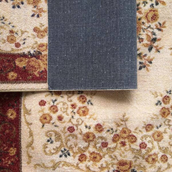 DomTextilu Rustikálny béžovo červený koberec s kvetmi 40993-187502