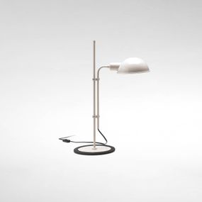 Marset MARSET Funiculí stolová lampa, perlová biela, Obývacia izba / jedáleň, železo, hliník, guma, E14, 5W, K: 50.3cm