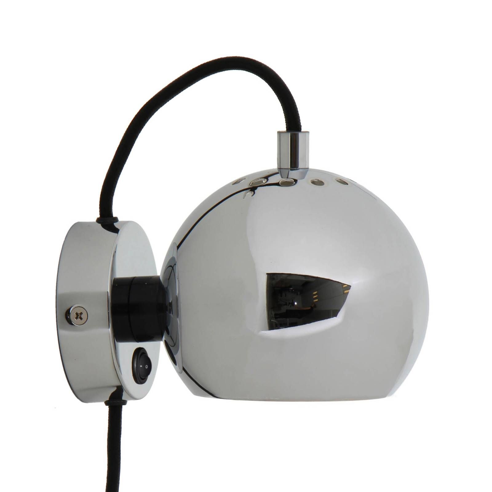 FRANDSEN Ball Magnet nástenné svetlo chróm lesklá, Obývacia izba / jedáleň, kov, E14, 25W, L: 12 cm
