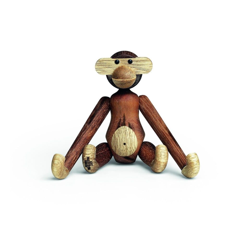 Soška z masívneho dreva Kay Bojesen Denmark Monkey Teak