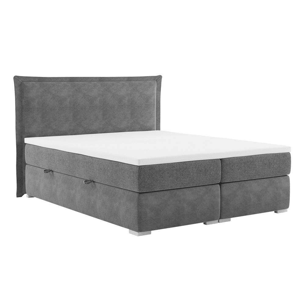 Kondela Posteľ boxspring, sivá, 160x200, MEGAN