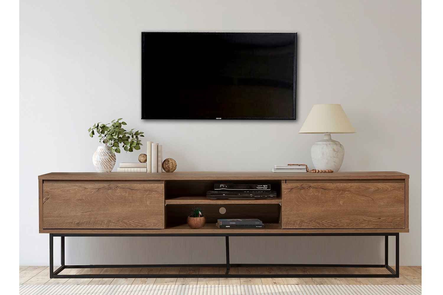 Sofahouse Dizajnový TV stolík Balwina 180 cm vzor orech