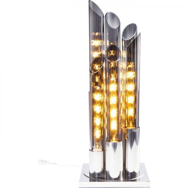 KARE Design Stolní lampa Pipe Chrome LED 80 cm