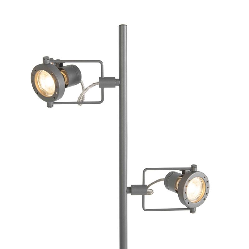 Priemyselná stojaca lampa antracitová 2-svetlá - Suplux