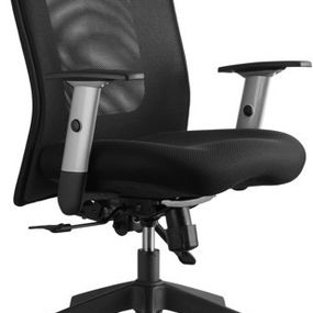 ALBA kancelárska stolička LEXA bez podhlavníka, farba čierna