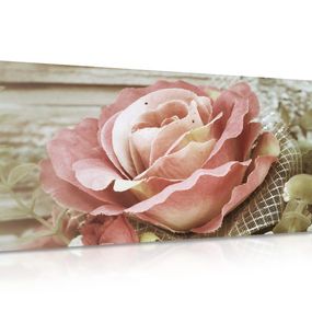 Obraz elegantná vintage ruža - 120x60
