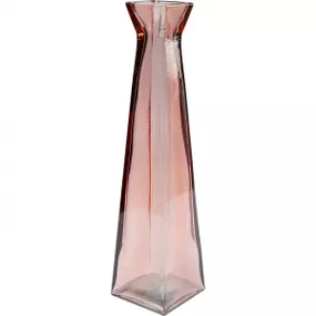 KARE Design Skleněná váza Piramide Rose 55cm