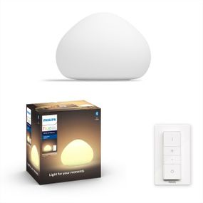 Philips Hue 8719514341395 stolné svietidlo Wellner D268MM 1X6W | E27 | 570-800lm | 2200-6500K - White Ambiance, stmievateľná, diaľkový ovládač, Bluetooth, biela