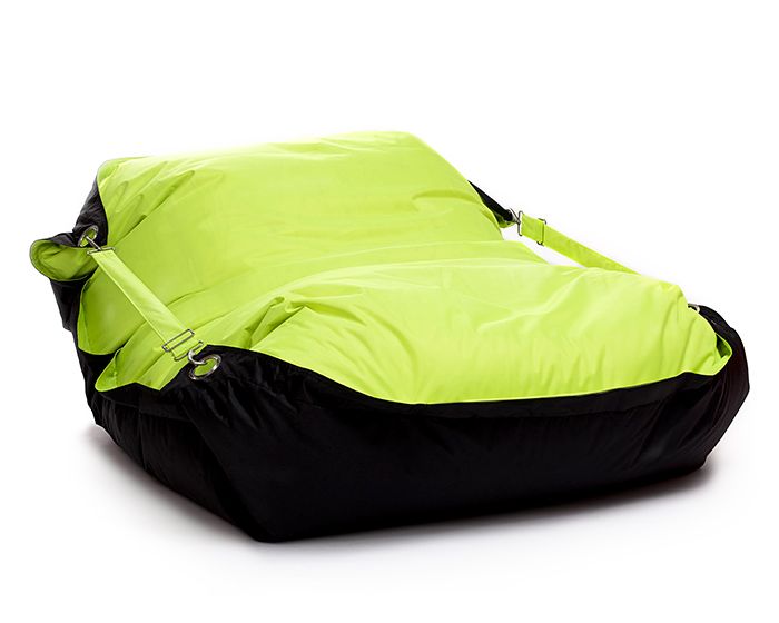 OMNIPULS Sedací vak Omni Bag Duo s popruhmi Fluorescent Yellow-Black 191x141