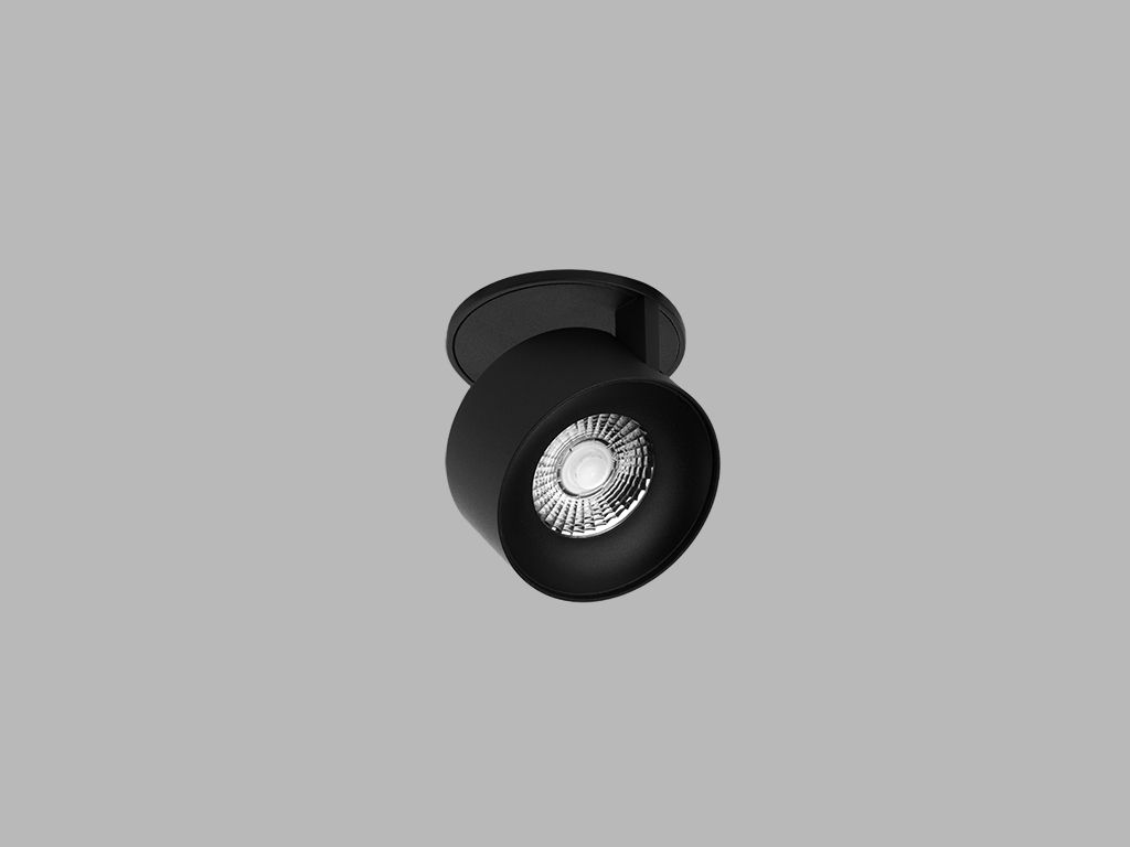 LED2 21507333 KLIP kruhové otočné zápustné bodové svietidlo 77mm 11W/770lm 3000K chrómovo čierna