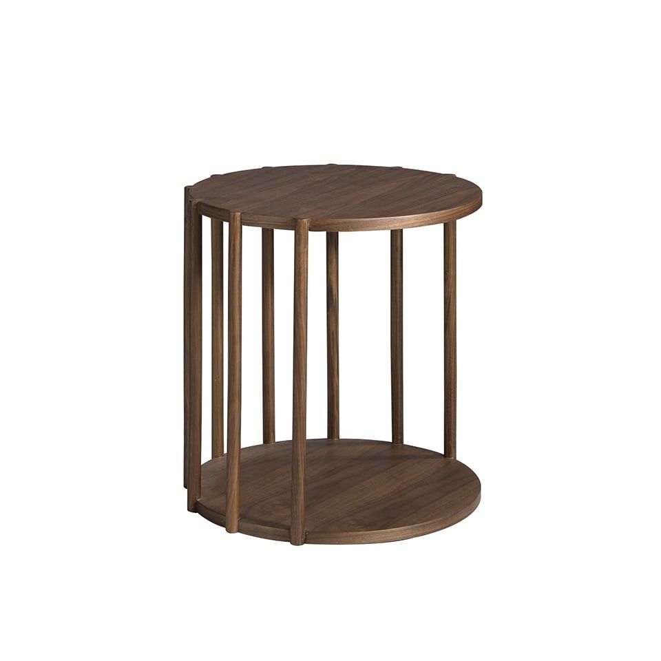Estila Moderný príručný stolík Vita Naturale z dreva hnedý 47cm